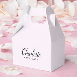 Caixa de Favoritos do Monograma Rosa Pastel Person