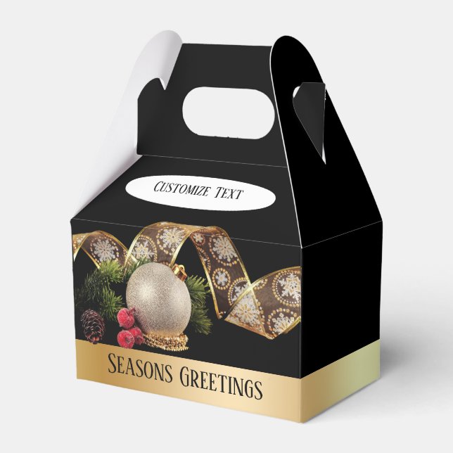 Caixa de Favoritos do Ornamento, Verde e Dourado (Frente)