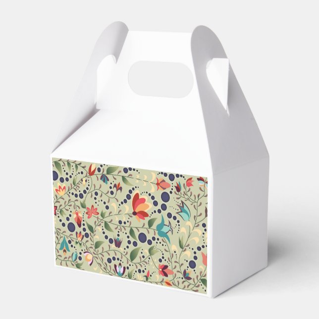 Caixa de Favoritos do Padrão Floral Elegante (Verso)