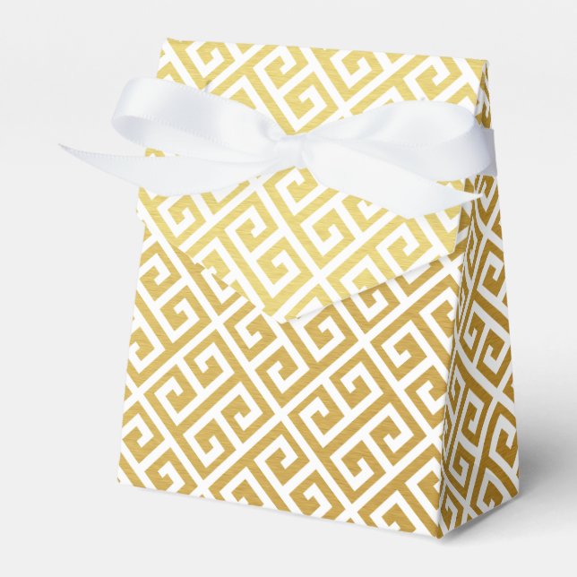Caixa de Favoritos do Padrão Grego Dourado e branc (Frente)