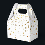 Caixa de Favoritos do Partido Dourado às Estrelas<br><div class="desc">Caixa de favoritos do partido mostrada em um ouro festivo das estrelas impressão design. Cor Branco Personalize este item ou comprar como está. Imagem do stock</div>