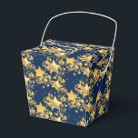 Caixa de Favoritos do Partido Dourado às Estrelas<br><div class="desc">Caixa de favores do partido mostrada em impressão de estrelas de ouro festivas. Azul de Marinho de cor Personalize este item ou comprar como está. Imagem do stock</div>