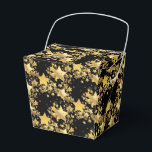 Caixa de Favoritos do Partido Dourado às Estrelas<br><div class="desc">Caixa de favores do partido mostrada em impressão de estrelas de ouro festivas. Preto Colorido Personalize este item ou comprar como está. Imagem do stock</div>