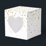 Caixa de Favoritos do Partido Dourado às Estrelas<br><div class="desc">Caixa de favoritos do partido mostrada em um ouro festivo das estrelas impressão design. Cor Branco Personalize este item ou comprar como está. Imagem do stock</div>