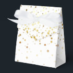 Caixa de Favoritos do Partido Dourado às Estrelas<br><div class="desc">Caixa de favoritos do partido mostrada em um ouro festivo das estrelas impressão design. Cor Branco Personalize este item ou comprar como está. Imagem do stock</div>