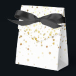 Caixa de Favoritos do Partido Dourado às Estrelas<br><div class="desc">Caixa de favoritos do partido mostrada em um ouro festivo das estrelas impressão design. Cor Branco Personalize este item ou comprar como está. Imagem do stock</div>