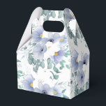 Caixa de Favoritos do Partido - Flores Azuis<br><div class="desc">Caixa de favores de festas mostrada em um adorável design impressão floral azul e branco. Cor Branco Personalize este item ou comprar como está. Imagem do stock freepik.com</div>