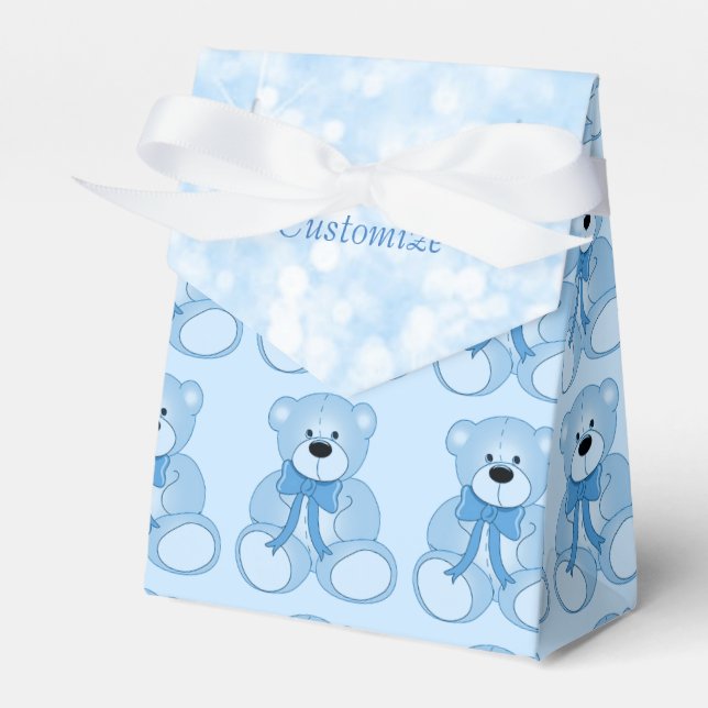 Caixa de Favoritos do Urso de Teddy Azul-Bonito (Frente)