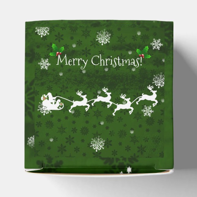 Caixa de Favoritos dos Papais noeis Verdes Sleigh  (Topo)