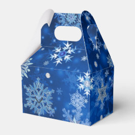 Caixa de Favoritos Flocos de Neve Azul e Prata de 