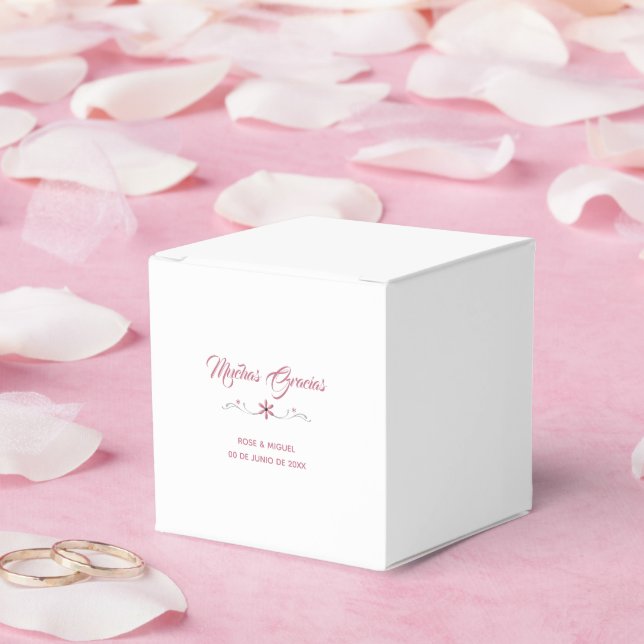 Caixa de Favoritos - Flor Rosa (Casamento)