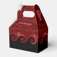 Caixa de Favoritos Gable dos Curls de Satin Vermel