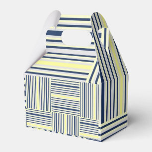 Caixa de Favoritos Gable Stripe Azul e Amarelo Bra