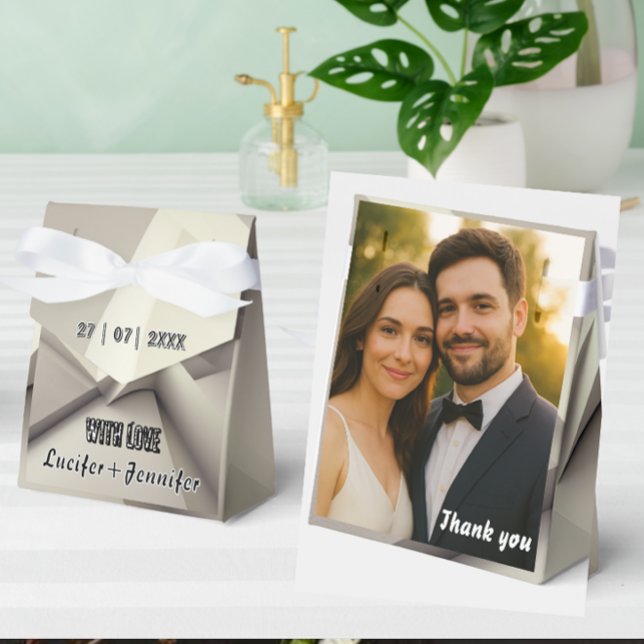 Caixa de Favoritos Geométricos Elegante com Foto (Criador carregado)