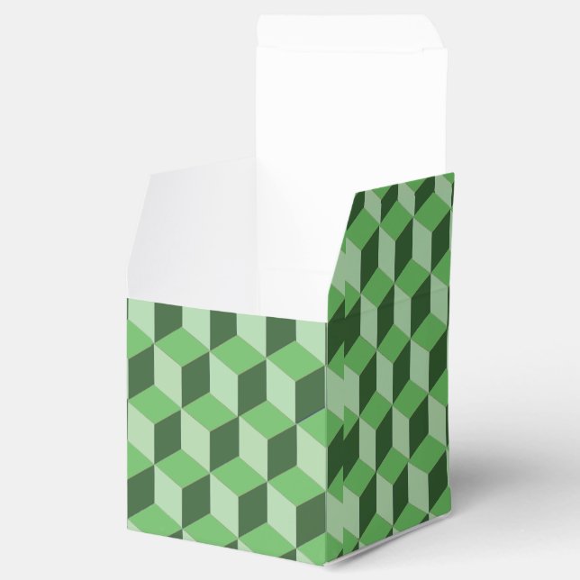 Caixa de Favoritos - Ilusão Óptica em Verde (Aberto)