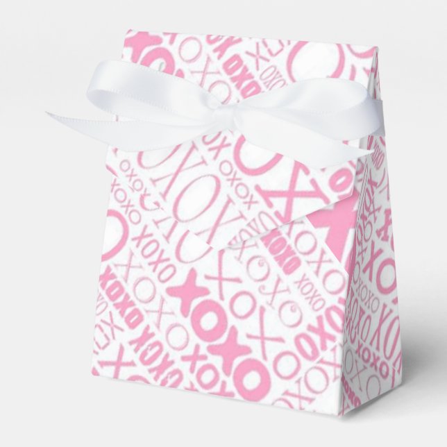 Caixa de Favoritos Padrões de Hugs e Kisses Rosa e (Frente)