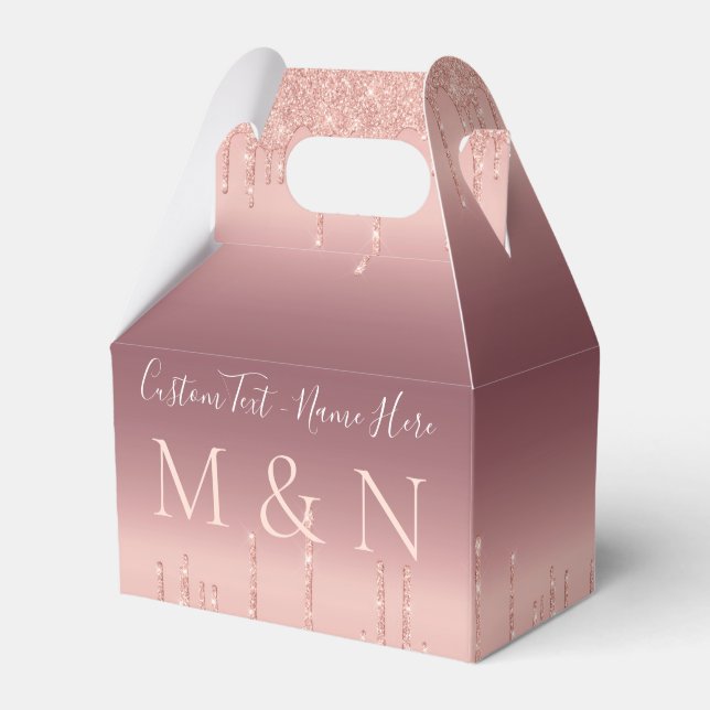 Caixa de Favoritos Personalizada Rosa Blush Dourad (Verso)