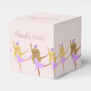 Caixa de Favoritos Rosa de Bailarinas do Aniversár