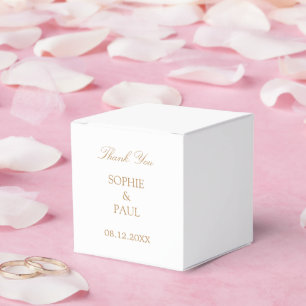 Caixa de Favoritos Tradicional de Casamento Beige
