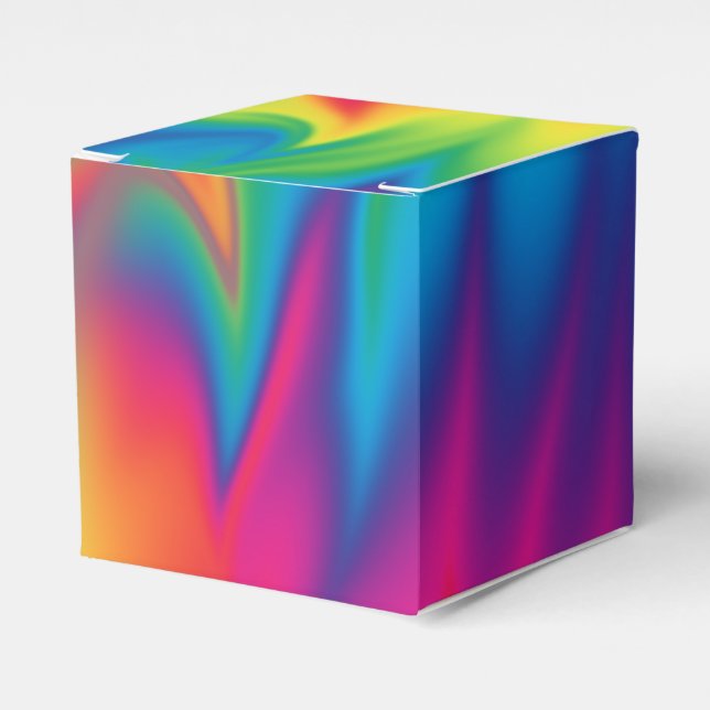 Caixa de Festa de aniversário Tintos Arco-Íris (Frente)