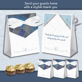 Caixa de Festa de aniversário Trendy Blue Denim