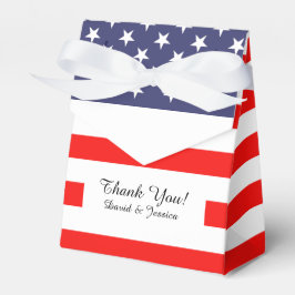 Caixa de festa de casamento da bandeira americana