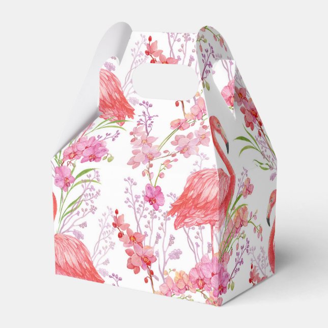 Caixa de festas de praia com padrão de Flamingo ro (Frente)