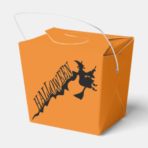 Caixa de Goodie do Dia das Bruxas Negra e Laranja