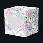 Caixa de Guloseimas de Festa com Impressão de Hort<br><div class="desc">Caixa de lembrancinha é mostrada com uma estampa floral de hortênsias.</div>