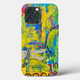 caixa de iPhone/iPad colorida da libélula