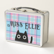 Caixa de Lanche de Aço Inox Miss Ellie e Cat