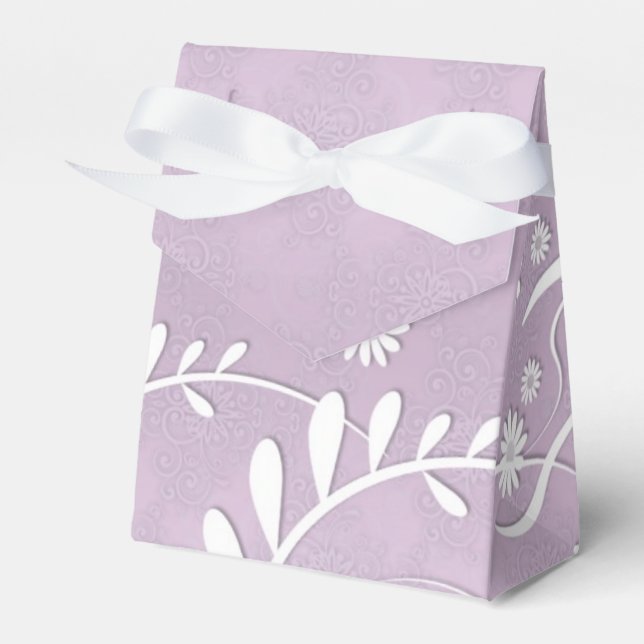 Caixa de Lembrança de Casamento com Floral Delicad (Frente)