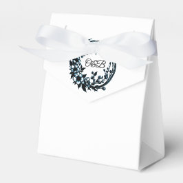 Caixa de Lembrança de Casamento com Monograma Flor