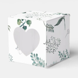 Caixa de Lembrança de Casamento de Eucalipto Verde