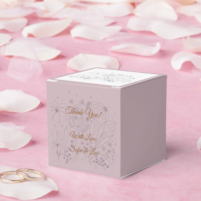 Caixa de Lembrança de Casamento Flor Silvestre Ele (Casamento)