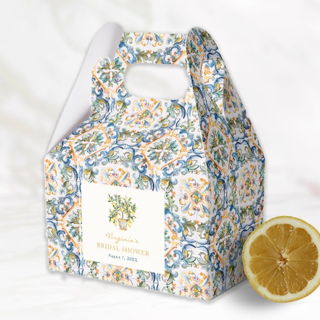 Caixa de Lembrança de Chá de Noiva Italiano (Italian Bridal Shower Favor Box
)