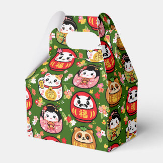 caixa de lembrança de padrão japonês daruma