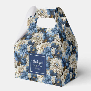 Caixa de Lembrança Personalizada com Flores em Azu