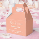 Caixa de Lembrancinhas para Festa<br><div class="desc">A caixa de lembrancinhas para festa é exibida em um tom de pêssego sofisticado.
Personalize esse item e altere o texto exemplo para o seu texto.
Dica: Adicione suas guloseimas e uma fita comemorativa.</div>