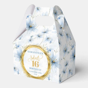 Caixa de Literatura Dourada de 16 Pastel Azul Doce