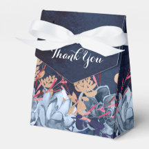 Caixa de marinho Azul Chalkboard Floral Casamento 
