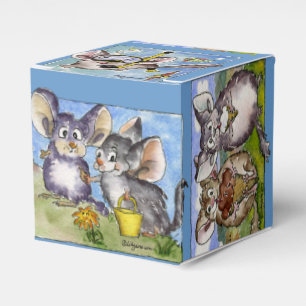 Caixa de Papel Bonito Chinchillas 6 Cartoons