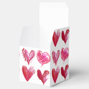 Caixa de Papel Corações Vermelhos 4