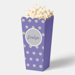 Caixa de pipoca de Bolinhas personalizada (Lavanda