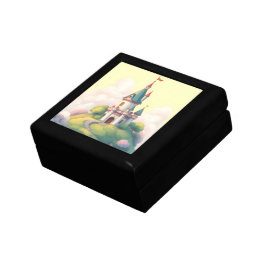 Caixa De Presente Castelo caprichoso com jardim verde