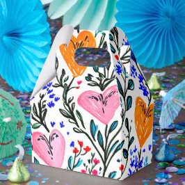 Caixa de Presente Corações Florais Doces