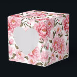 Caixa de Presente da Festa com Impressão de Peônia<br><div class="desc">A caixa de lembrança da festa é mostrada com uma linda impressão floral de peônias rosa. 
Personalize este item ou compre como está.
Dica: Basta adicionar seus ótimos presentes e adicionar alguma fita festiva.



Imagem Licenciada</div>