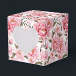 Caixa de Presente da Festa com Impressão de Peônia<br><div class="desc">A caixa de lembrança da festa é mostrada com uma linda impressão floral de peônias rosa. 
Personalize este item ou compre como está.
Dica: Basta adicionar seus ótimos presentes e adicionar alguma fita festiva.



Imagem Licenciada</div>