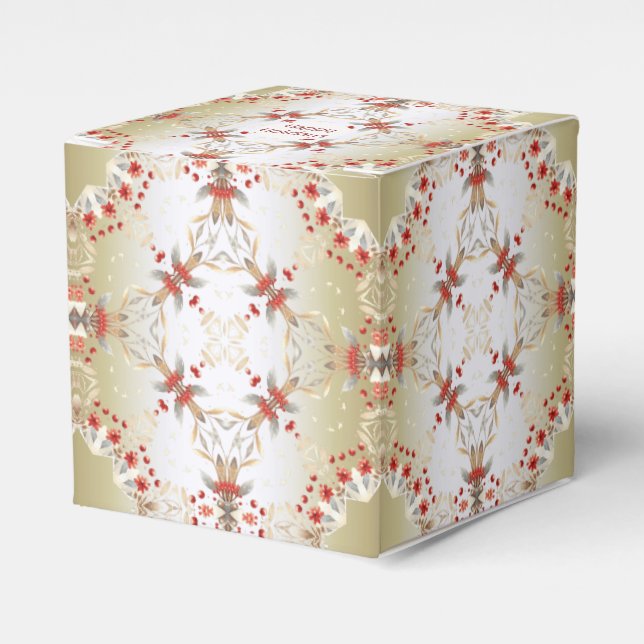 Caixa de Presente das Flores de Férias Modernas (Frente)