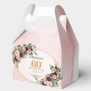 Caixa de Presente de Aniversário de 60 anos Rosa D